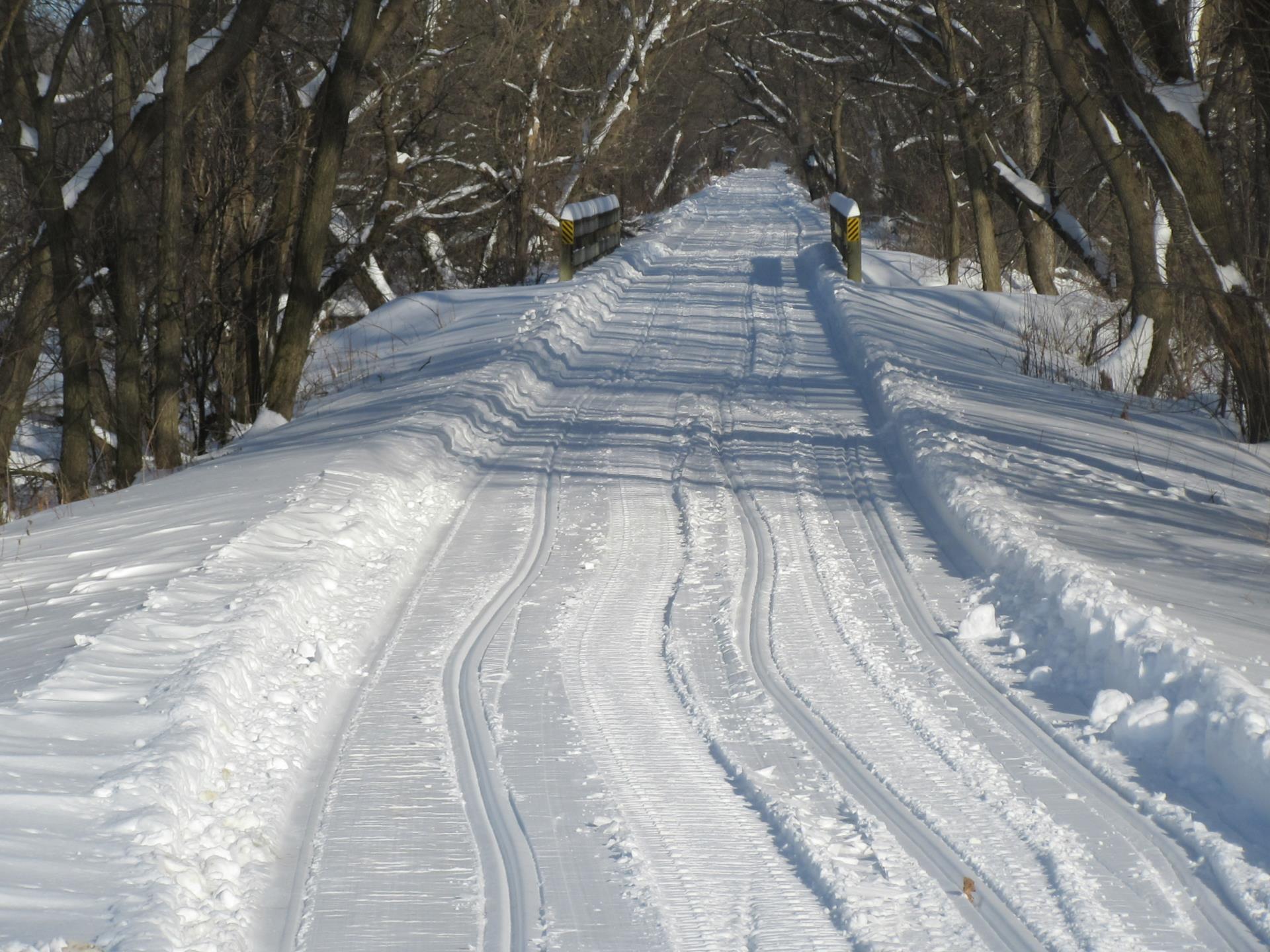 snowmobile trail from NF with bridge