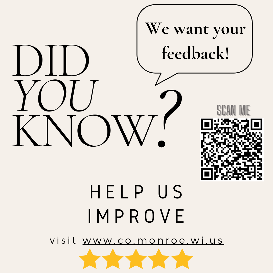 we want your feedback (2) online flyer with QR Code