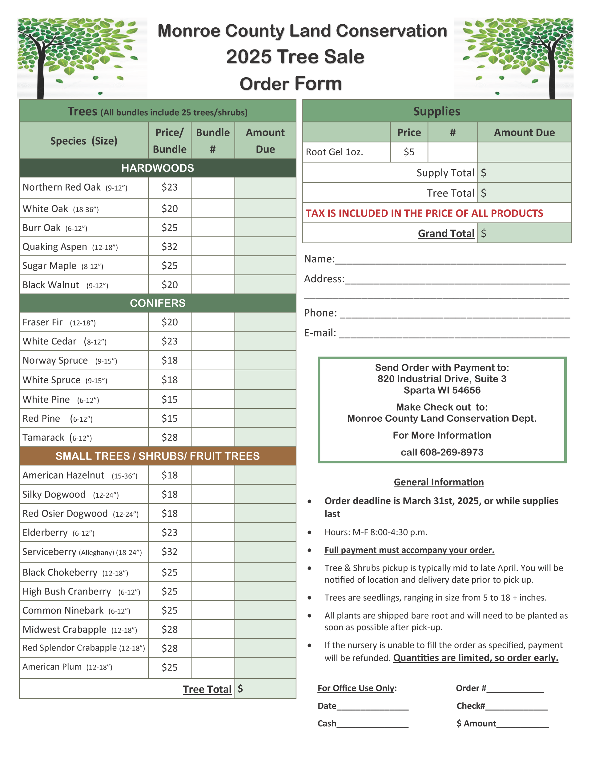 Fillable Tree Order Form 2